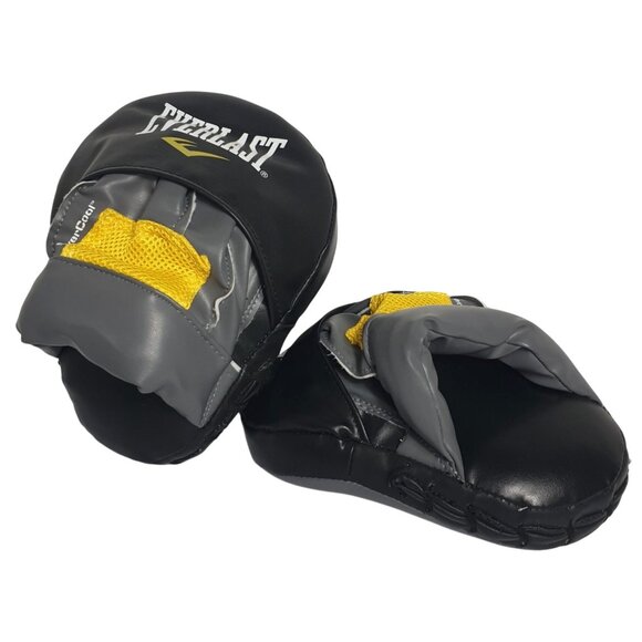 Everlast Punch Focus Mitts Training Pair Gray/Black Boxing MMA - Picture 6 of 7